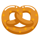 Pretzel Ilustrație covrig sărat cu puncte albe